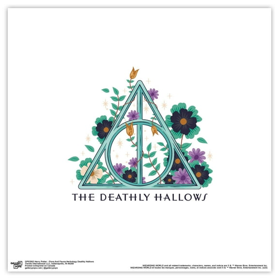 Gallery Pops Harry Potter - Flora And Fauna Herbology Deathly Hallows Wall Art, Unframed Version, 12" x 12"