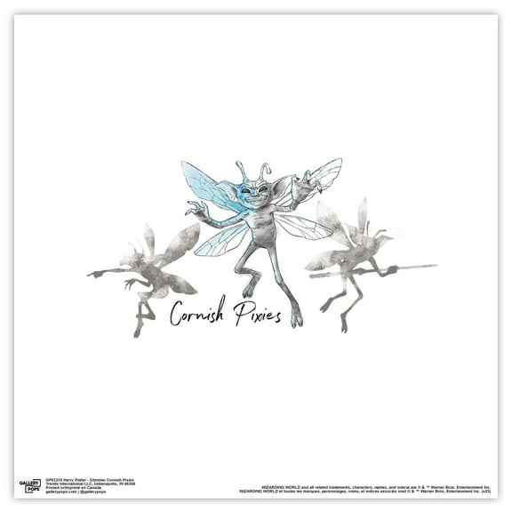 Gallery Pops Harry Potter - Glimmer Cornish Pixies Wall Art, Unframed Version, 12" x 12"