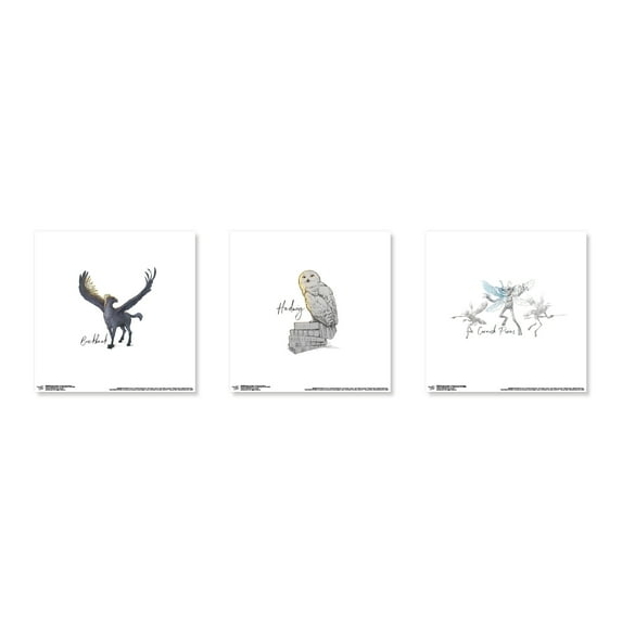 Gallery Pops Harry Potter - Glimmer Wall Art Bundle (3-Pack)
