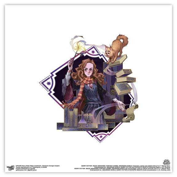 Gallery Pops Harry Potter Magic Awakened - Hermione Granger Graphic Wall Art, Unframed Version, 12" x 12"