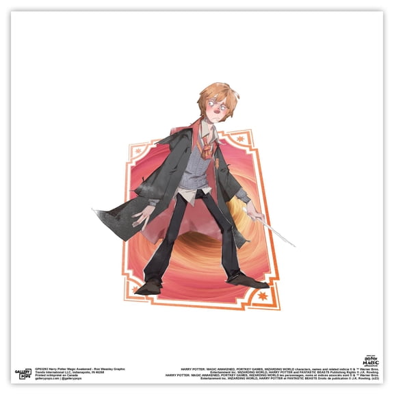Gallery Pops Harry Potter Magic Awakened - Ron Weasley Graphic Wall Art, Unframed Version, 12" x 12"