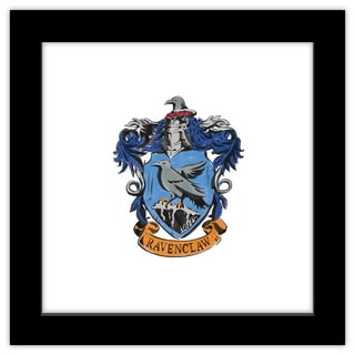 Trends International The Wizarding World: Harry Potter - Ravenclaw  Clubhouse Crest Framed Wall Poster Prints Barnwood Framed Version 22.375 x  34