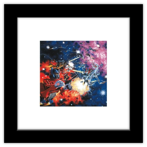 Gallery Pops Hasbro Transformers - 1984 Key Art Wall Art, Black Framed Version, 12" x 12"