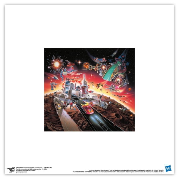 Gallery Pops Hasbro Transformers - 1986 Key Art Wall Art, Unframed Version, 12" x 12"