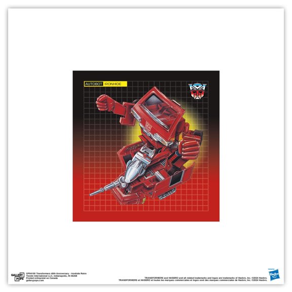Gallery Pops Hasbro Transformers - Ironhide Retro Wall Art, Unframed Version, 12" x 12"