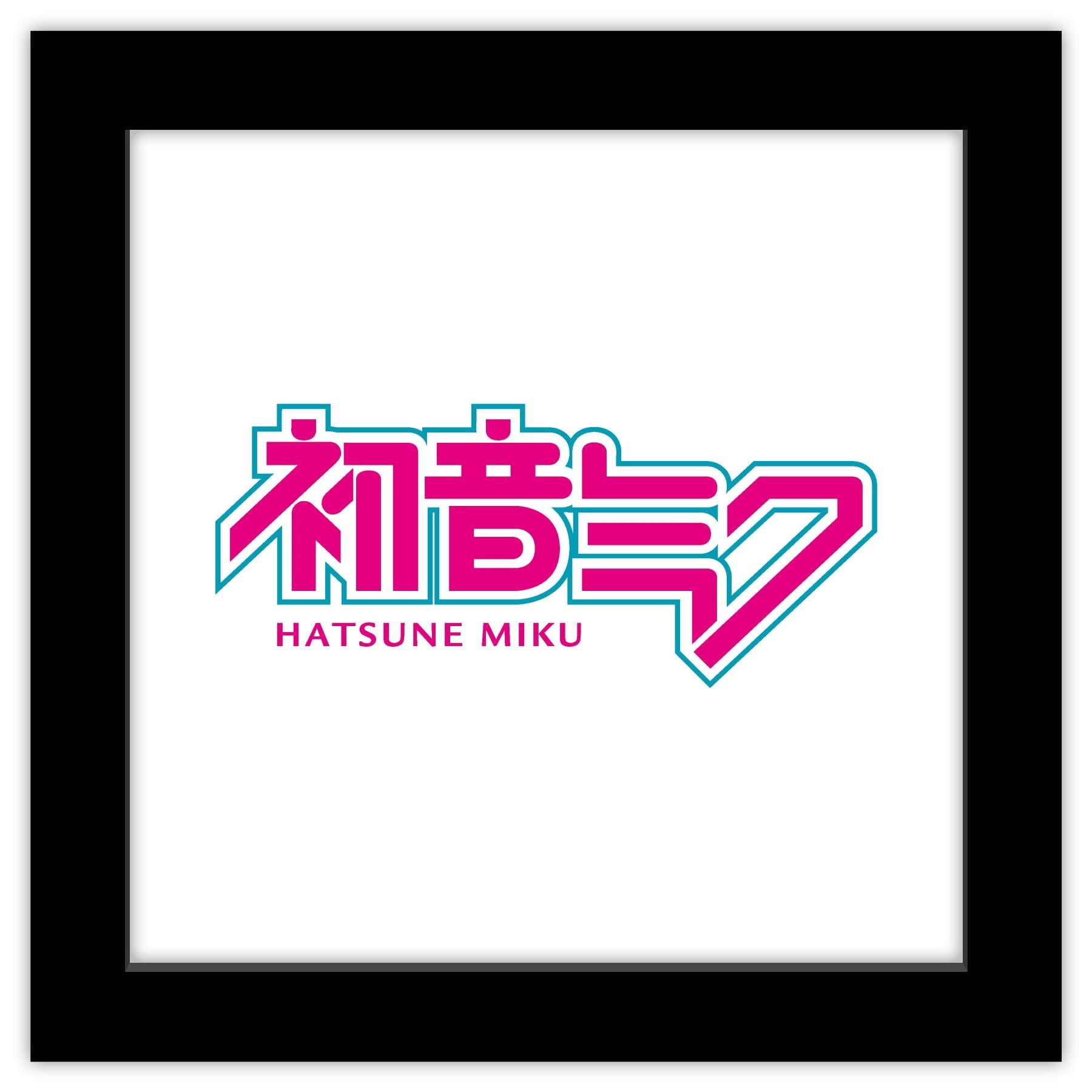 Gallery Pops Hatsune Miku - Hatsune Miku Logo Wall Art, Black Framed  Version, 12\, image size:1800x1800