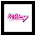 thumbnail image 1 of Gallery Pops Hatsune Miku - Hatsune Miku Logo Wall Art, Black Framed Version, 12" x 12", 1 of 5