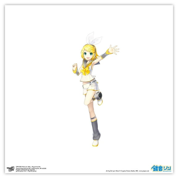 Gallery Pops Hatsune Miku - Kagamine Rin Wall Art, Unframed Version, 12" x 12"