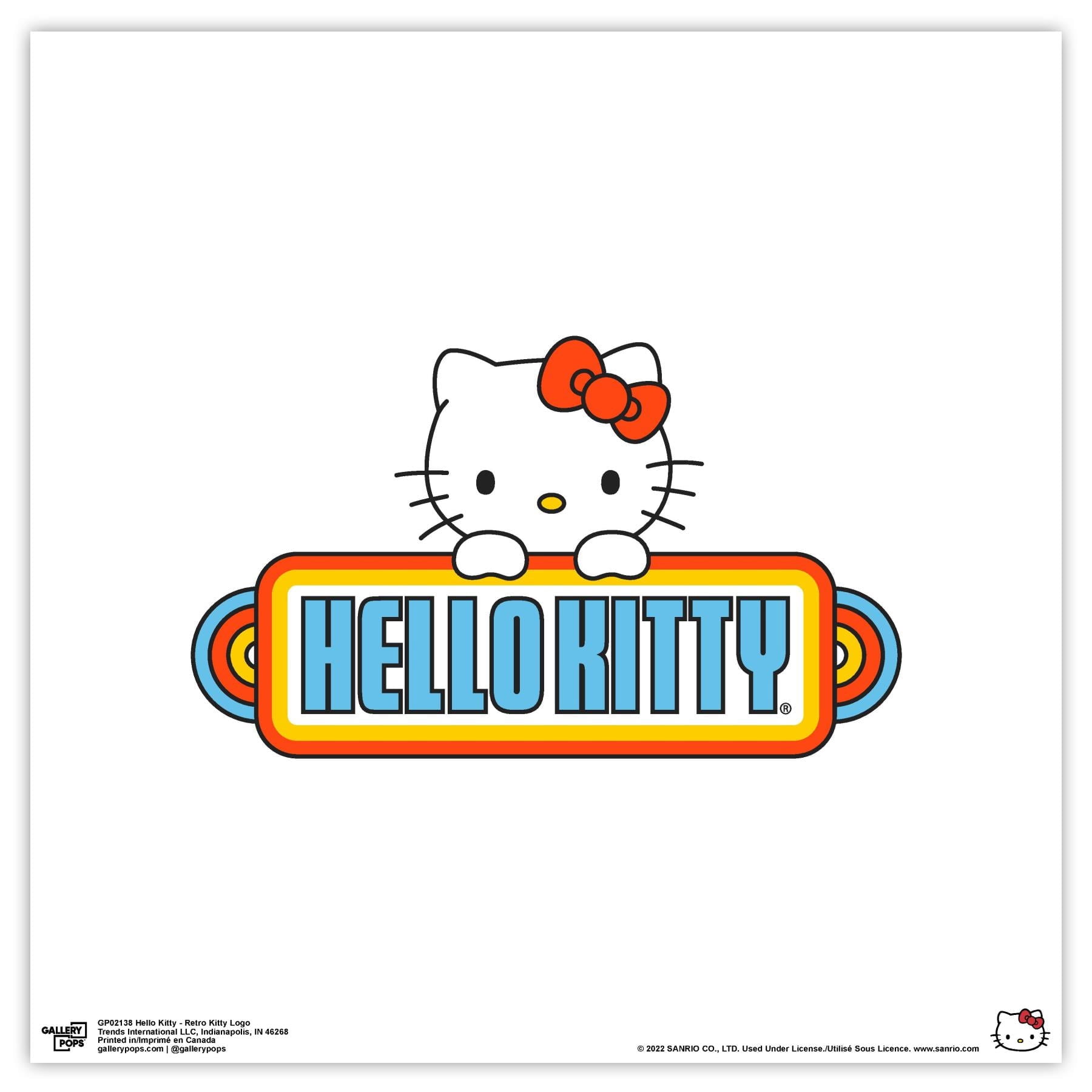 Retro Hello Gallery Pops Hello Kitty - Retro Kitty Logo Wall Art, Unframed Version ...