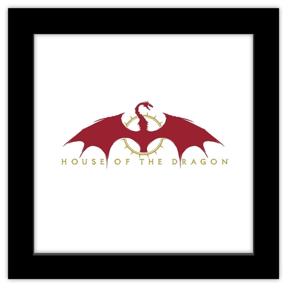 Gallery Pops House of the Dragon - Emblem Wall Art, Black Framed Version, 12" x 12"