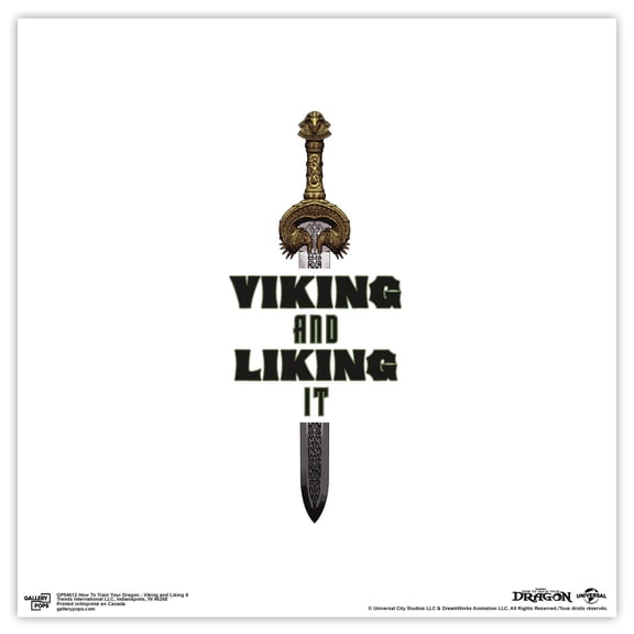 Gallery Pops How To Train Your Dragon - Viking and Liking It Wall Art, Unframed Version, 12" x 12"