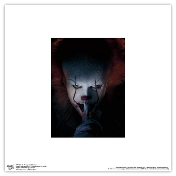 Gallery Pops IT - Pennywise Closeup Wall Art, Unframed Version, 12" x 12"