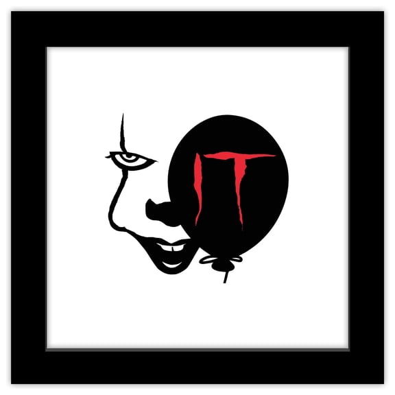 Gallery Pops IT - Pennywise Graphic Wall Art, Black Framed Version, 12" x 12"