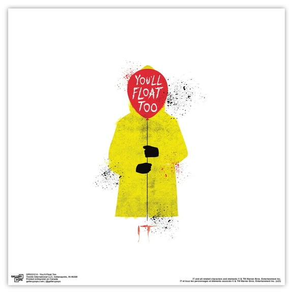Gallery Pops IT - You'll Float Too Wall Art, Unframed Version, 12" x 12"