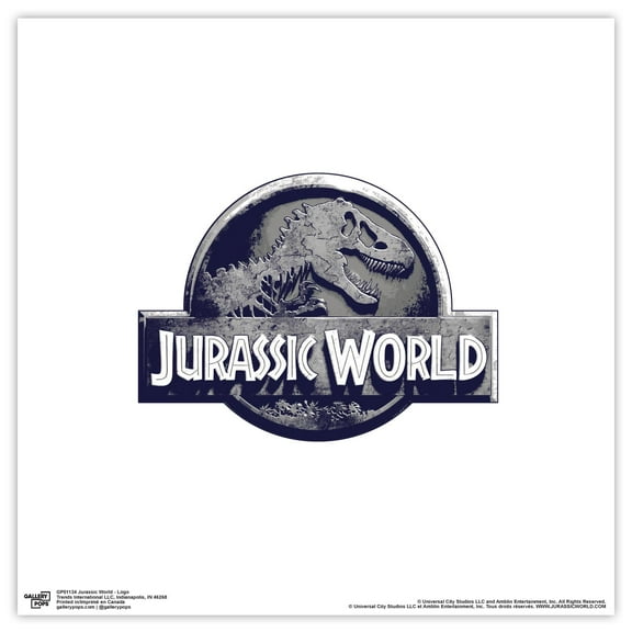 Gallery Pops Jurassic World - Logo Wall Art, Unframed Version, 12" x 12"