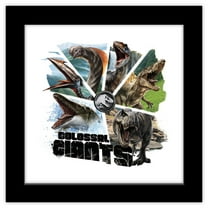Gallery Pops Jurassic World: Rebirth (2025) - Colossal Giants Wall Art, Black Framed Version, 12" x 12"