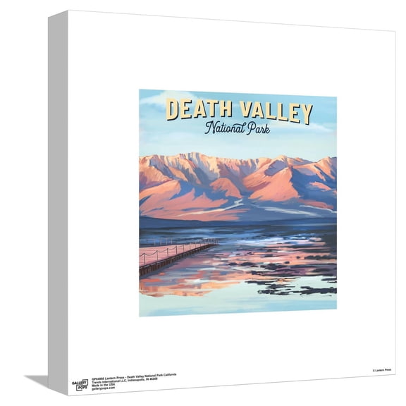 Gallery Pops Lantern Press - Death Valley National Park California Canvas Wall Art, Unframed Version, 12" x 12"