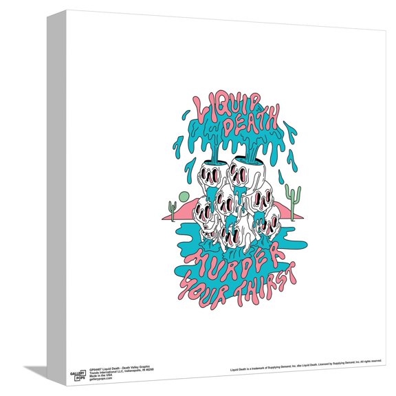 Gallery Pops Liquid Death - Death Valley Graphic Canvas Wall Art, Unframed Version, 12" x 12"