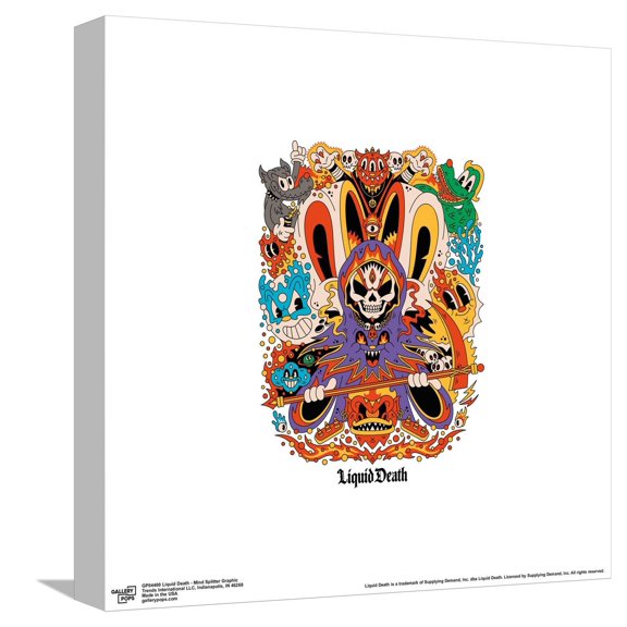Gallery Pops Liquid Death - Mind Splitter Graphic Canvas Wall Art, Unframed Version, 12" x 12"
