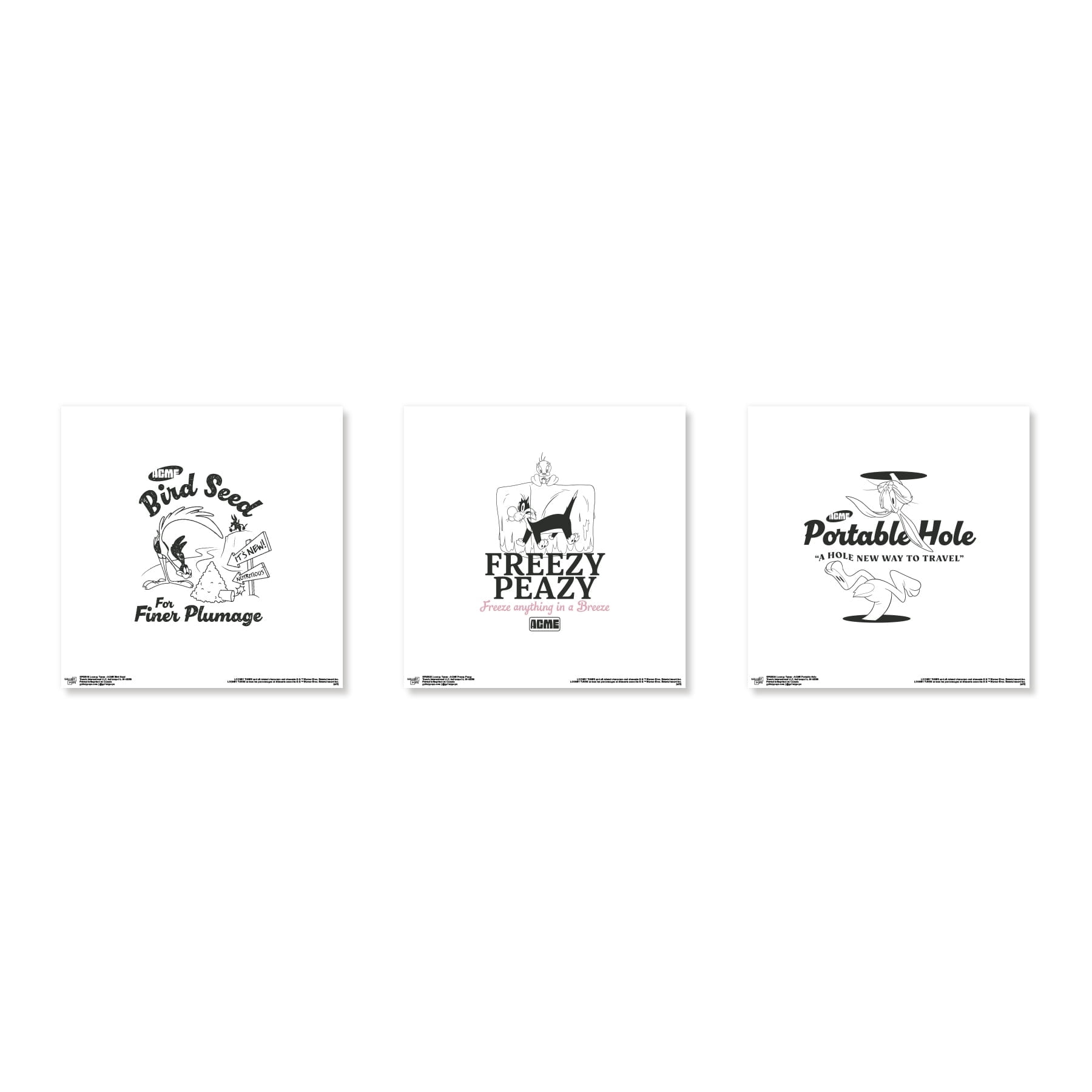 Gallery Pops Looney Tunes ACME Products Wall Art Bundle (3Pack
