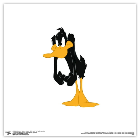 Gallery Pops Looney Tunes - Classic Daffy Duck You're Despicable Wall Art, Unframed Version, 12" x 12"