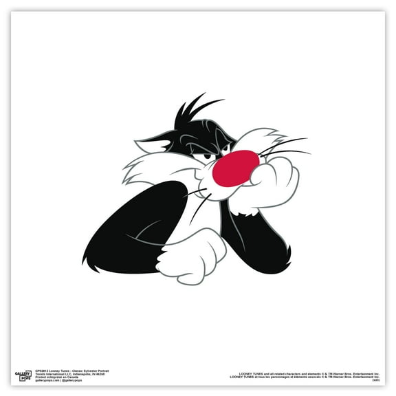 Gallery Pops Looney Tunes - Classic Sylvester Portrait Wall Art, Unframed Version, 12" x 12"