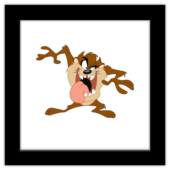 Gallery Pops Looney Tunes - Classic Tasmanian Devil Wall Art, Black Framed Version, 12" x 12"