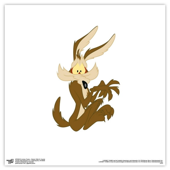 Gallery Pops Looney Tunes - Classic Wile E. Coyote Wall Art, Unframed Version, 12" x 12"