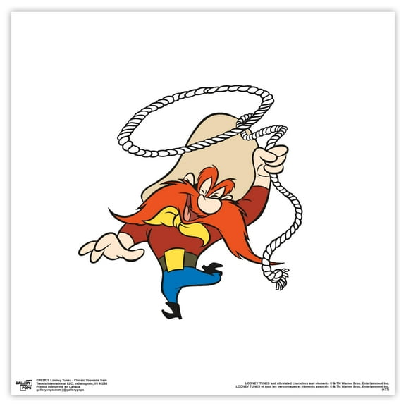 Gallery Pops Looney Tunes - Classic Yosemite Sam Wall Art, Unframed Version, 12" x 12"