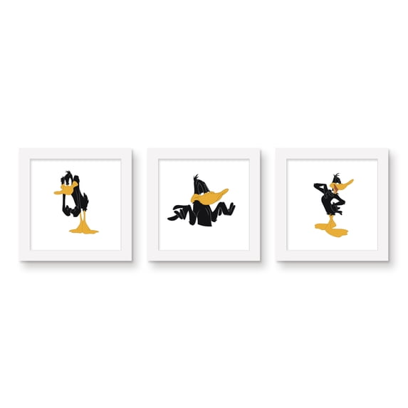 Gallery Pops Looney Tunes - Daffy Duck Wall Art Bundle (3-Pack)