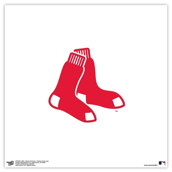 Gallery Pops MLB Boston Red Sox - Primary Club Logo Wall Art, Unframed Version, 12" x 12"