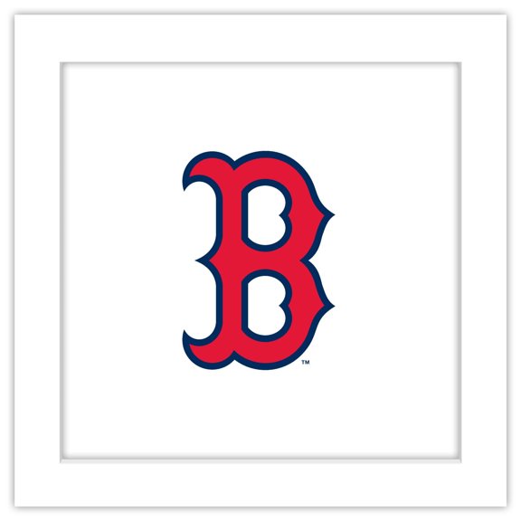 Gallery Pops MLB Boston Red Sox - Secondary Club Logo #1 Wall Art, White Framed Version, 12" x 12"