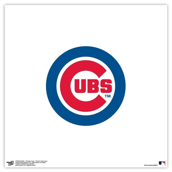 Gallery Pops MLB Chicago Cubs - Primary Club Logo Wall Art, Unframed Version, 12" x 12"