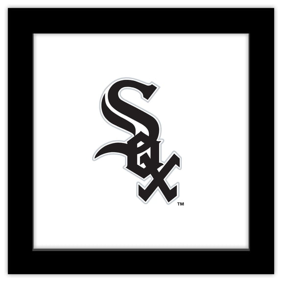 Gallery Pops MLB Chicago White Sox - Primary Club Logo Wall Art, Black Framed Version, 12" x 12"