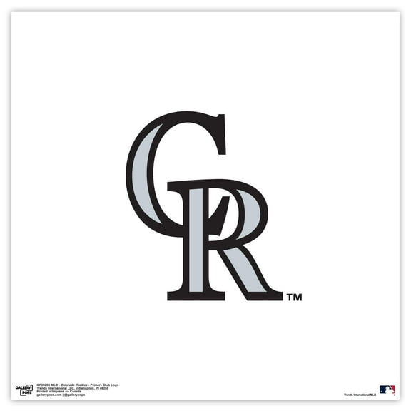 Gallery Pops MLB Colorado Rockies - Primary Club Logo Wall Art, Unframed Version, 12" x 12"