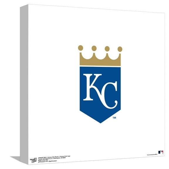 Gallery Pops MLB Kansas City Royals - Primary Club Logo Canvas Wall Art, Unframed Version, 12" x 12"