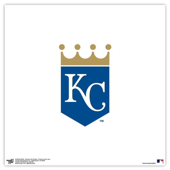 Gallery Pops MLB Kansas City Royals - Primary Club Logo Wall Art, Unframed Version, 12" x 12"