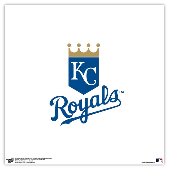 Gallery Pops MLB Kansas City Royals - Secondary Club Logo Wall Art, Unframed Version, 12" x 12"