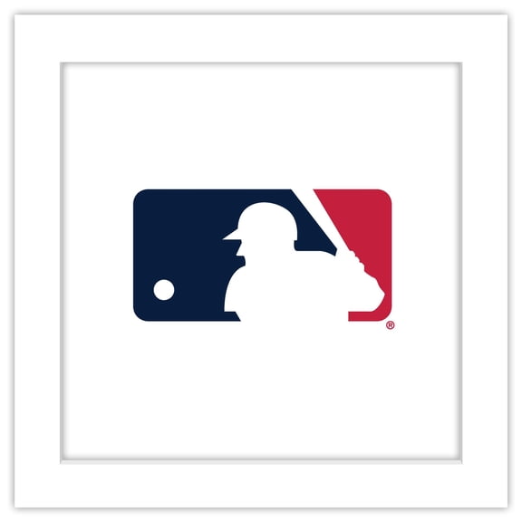 Gallery Pops MLB Logo - Batterman Wall Art, White Framed Version, 12" x 12"