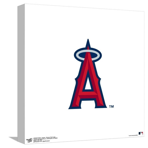 Gallery Pops MLB Los Angeles Angels - Primary Club Logo Canvas Wall Art, Unframed Version, 12" x 12"