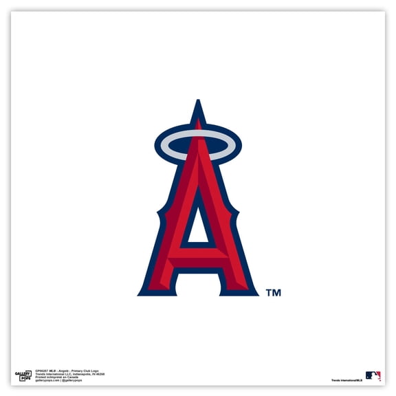 Gallery Pops MLB Los Angeles Angels - Primary Club Logo Wall Art, Unframed Version, 12" x 12"
