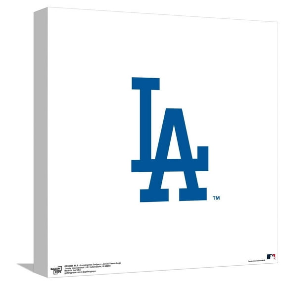 Gallery Pops MLB Los Angeles Dodgers - Jersey Sleeve Logo Canvas Wall Art, Unframed Version, 12" x 12"