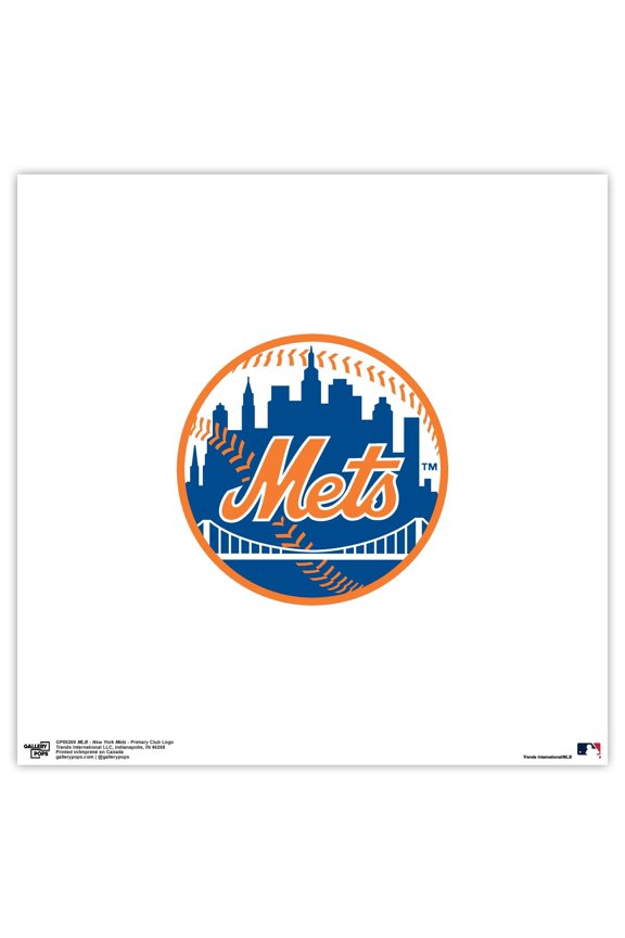Gallery Pops MLB New York Mets - Primary Club Logo Wall Art, Unframed Version, 12" x 12"