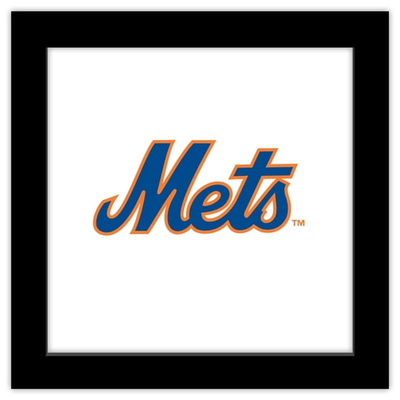 Gallery Pops MLB New York Mets - Secondary Club Logo Wall Art, Black Framed Version, 12" x 12"