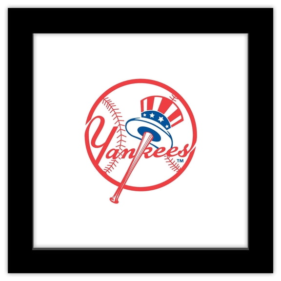 Gallery Pops MLB New York Yankees - Primary Club Logo Wall Art, Black Framed Version, 12" x 12"