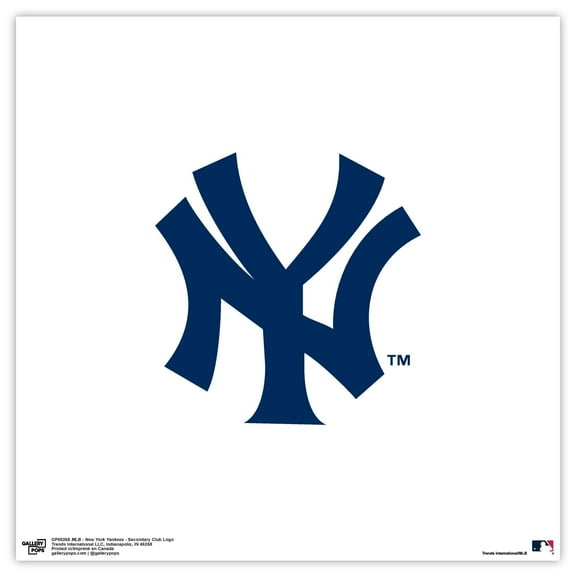 Gallery Pops MLB New York Yankees - Secondary Club Logo Wall Art, Unframed Version, 12" x 12"