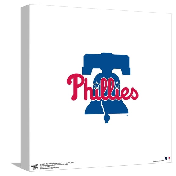 Gallery Pops MLB Philadelphia Phillies - Primary Club Logo Canvas Wall Art, Unframed Version, 12" x 12"
