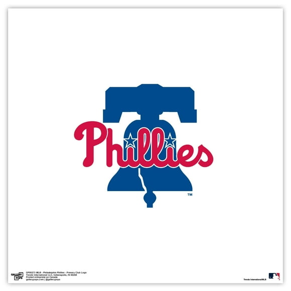 Gallery Pops MLB Philadelphia Phillies - Primary Club Logo Wall Art, Unframed Version, 12" x 12"