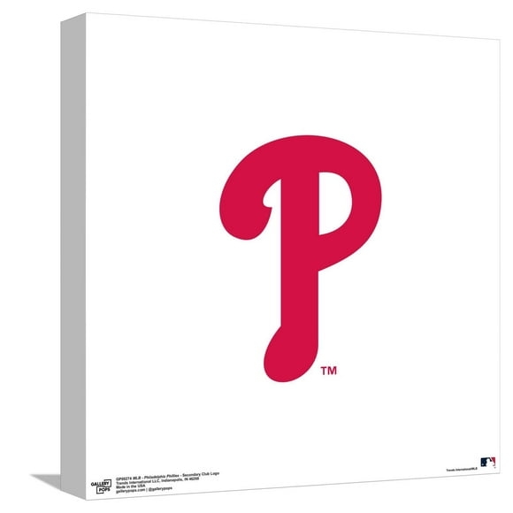 Gallery Pops MLB Philadelphia Phillies - Secondary Club Logo Canvas Wall Art, Unframed Version, 12" x 12"