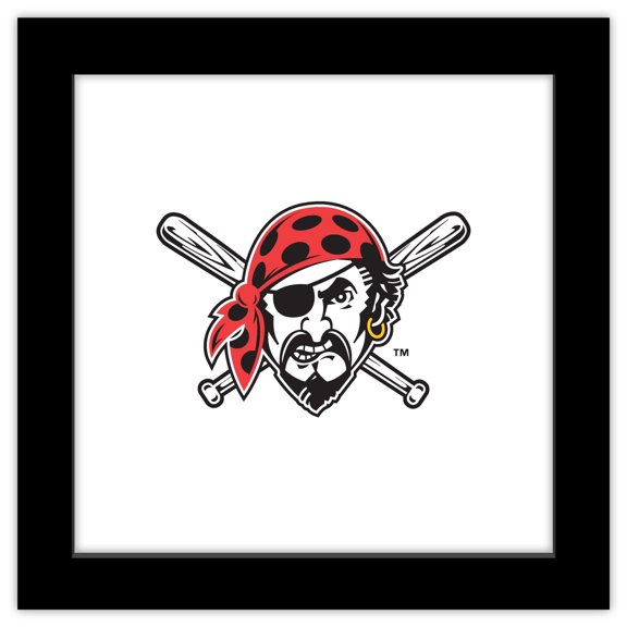 Gallery Pops MLB Pittsburgh Pirates - Miscellaneous Logo Wall Art, Black Framed Version, 12" x 12"